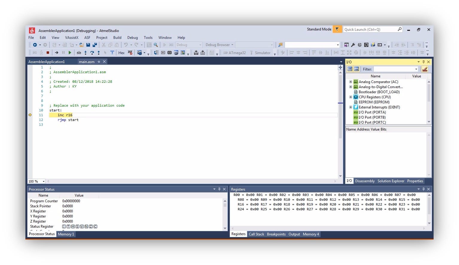 Contoh aplikasi bahasa assembly - logosking