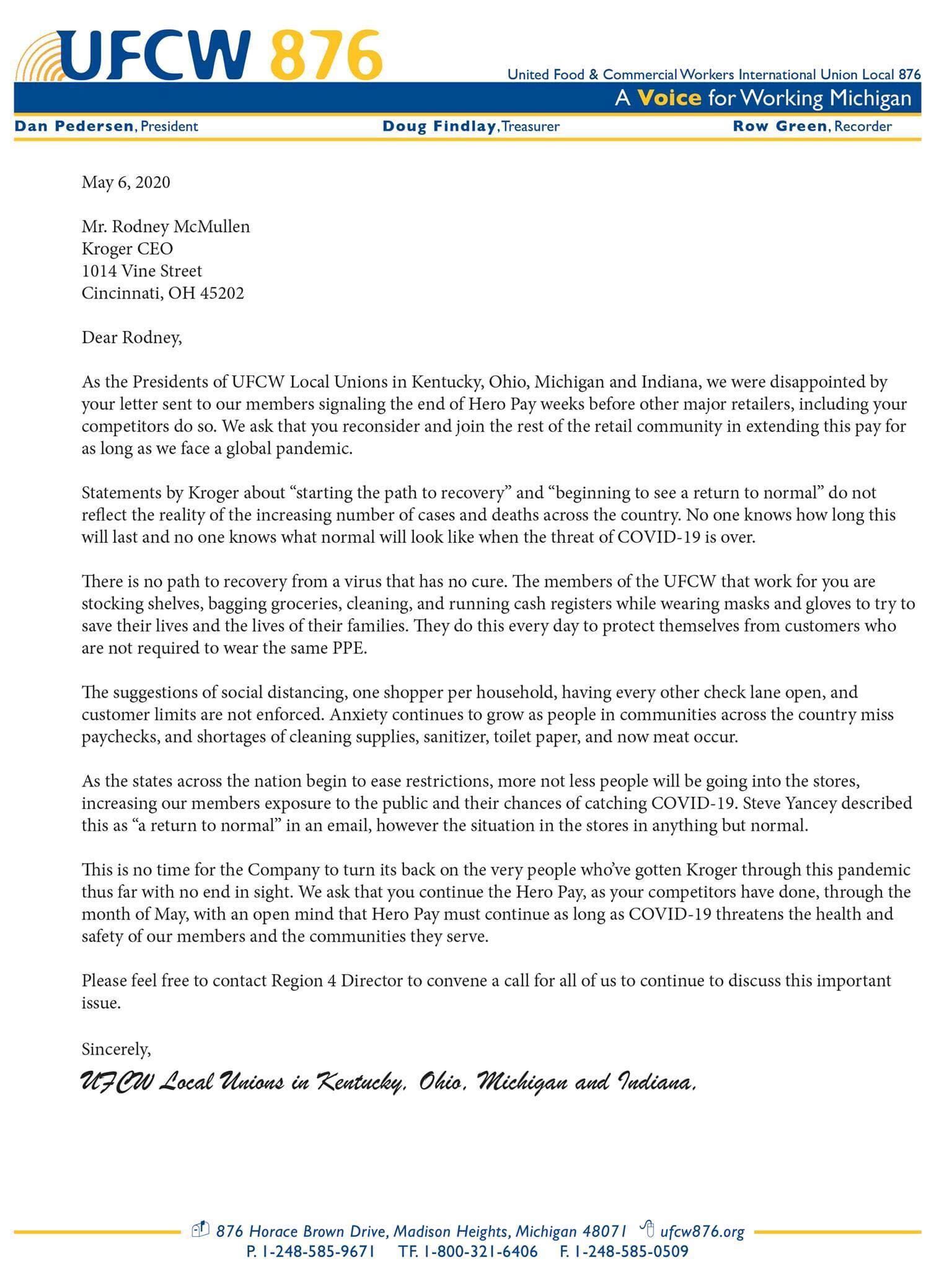 Pay for my leadership letter image