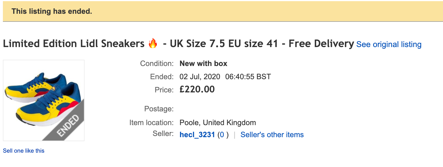 Lidl S Limited Edition Sneakers Sell For 6 700 On Ebay By Geraint Clarke Better Marketing Medium