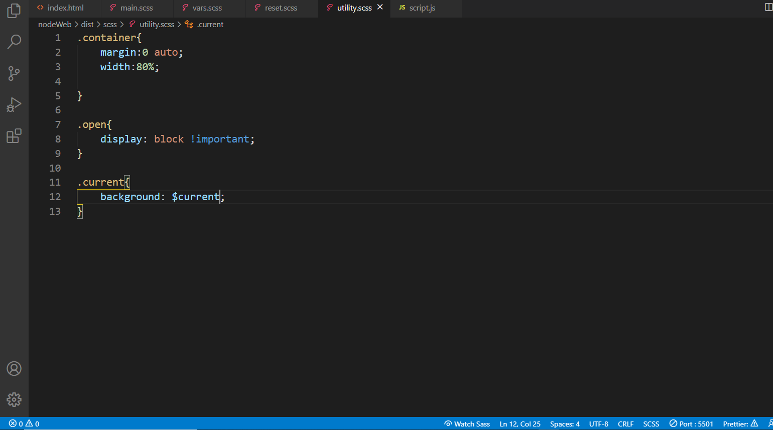 Responsive navigation with HTML, SCSS, FlexBox & JS 1 by Vicston