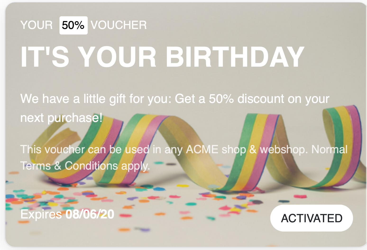 Reward your customers with Perk and Percentage discount vouchers by