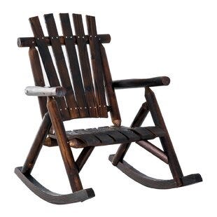 Hutchison Outdoor Solid Wood Rocking Adirondack Chair By Loon Peak Onsales Discount Prices By Antoinette Medium