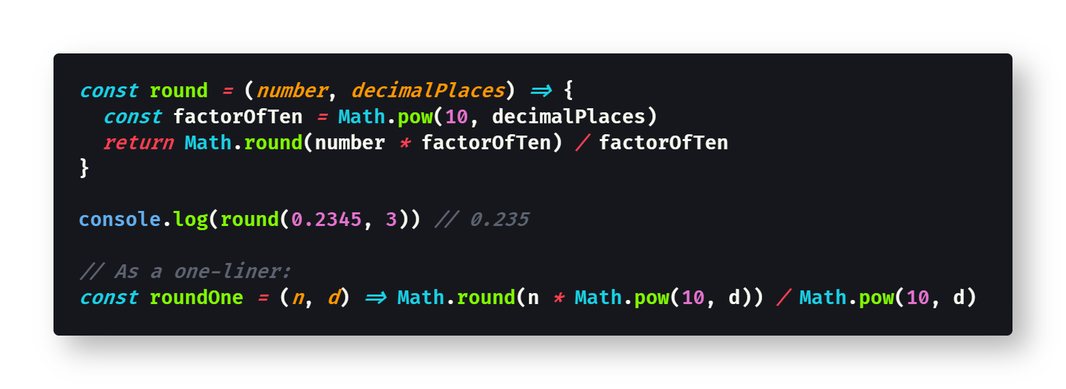 How to Round to a Certain Number of Decimal Places in JavaScript | by