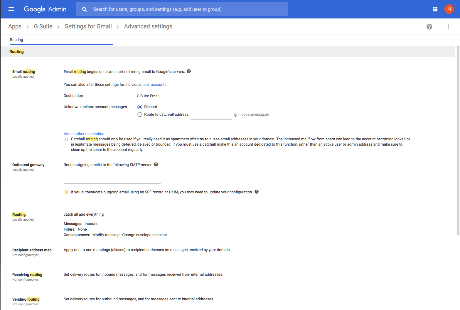 Catchall For Domain Aliases In Gsuite Gmail Nico Saueressig Medium