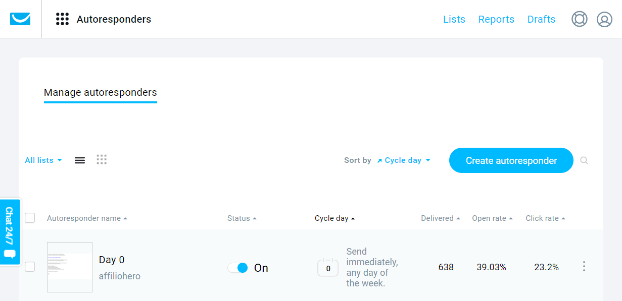 How to set up GetResponse Autoresponder?