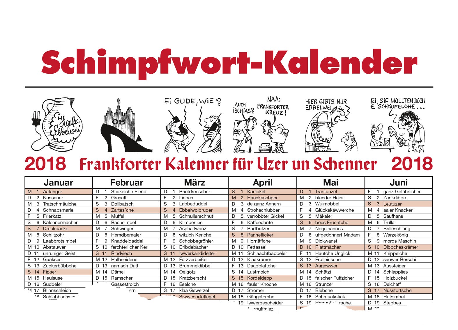Frankforter Kalenner für Uzer un Schenner  by Torsten Weber 