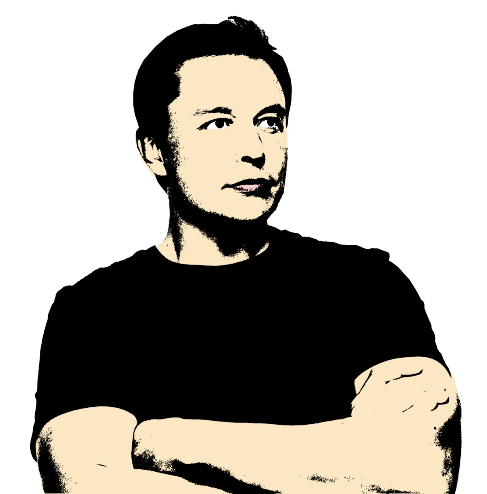 Pop Art illustration of Elon Musk