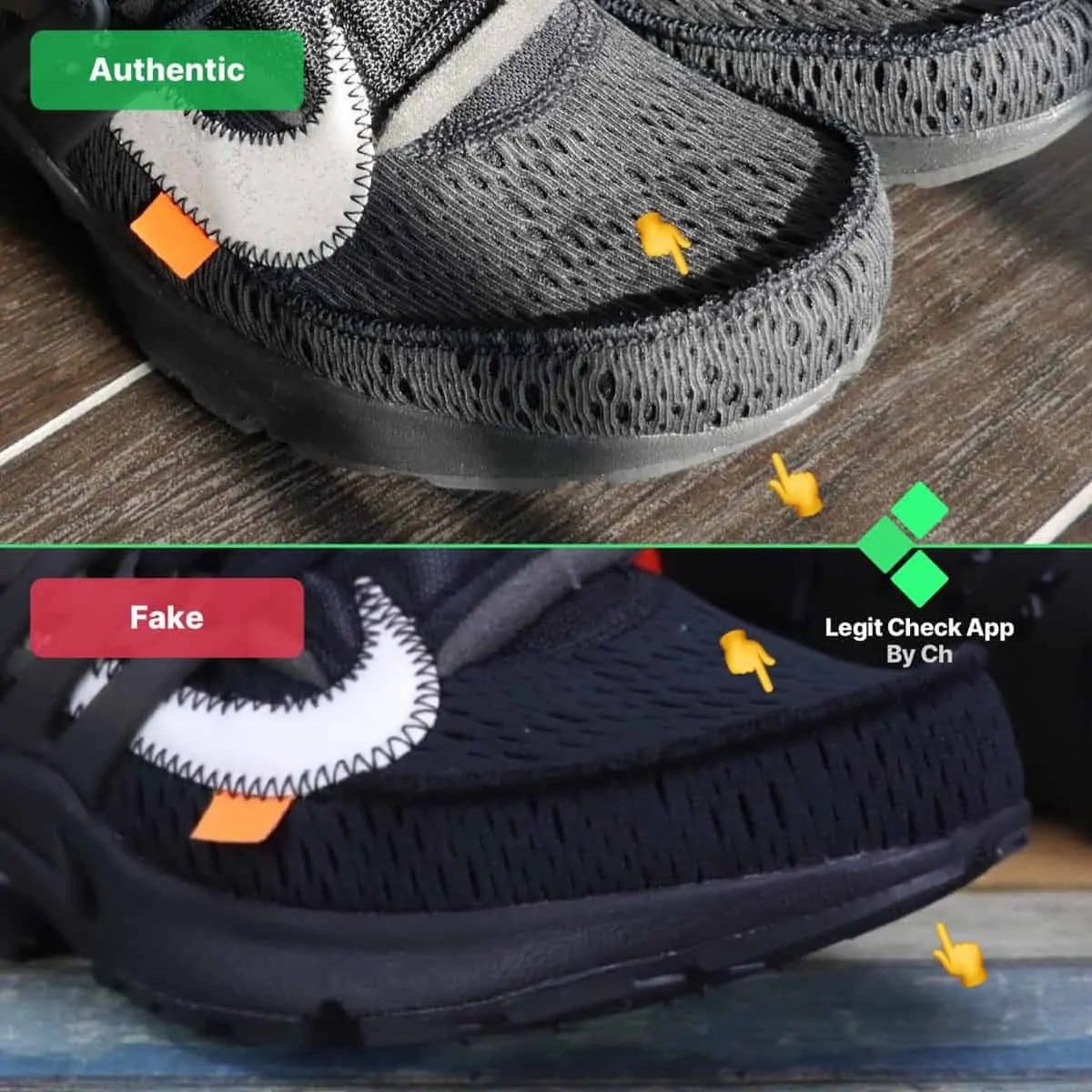 presto off white fake