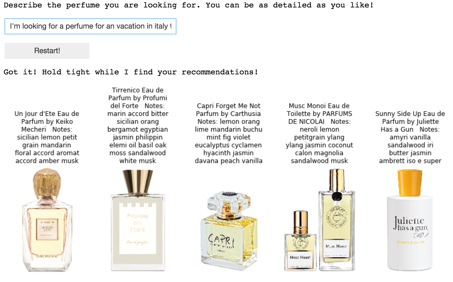 contoh nama brand perfume Sean Blake