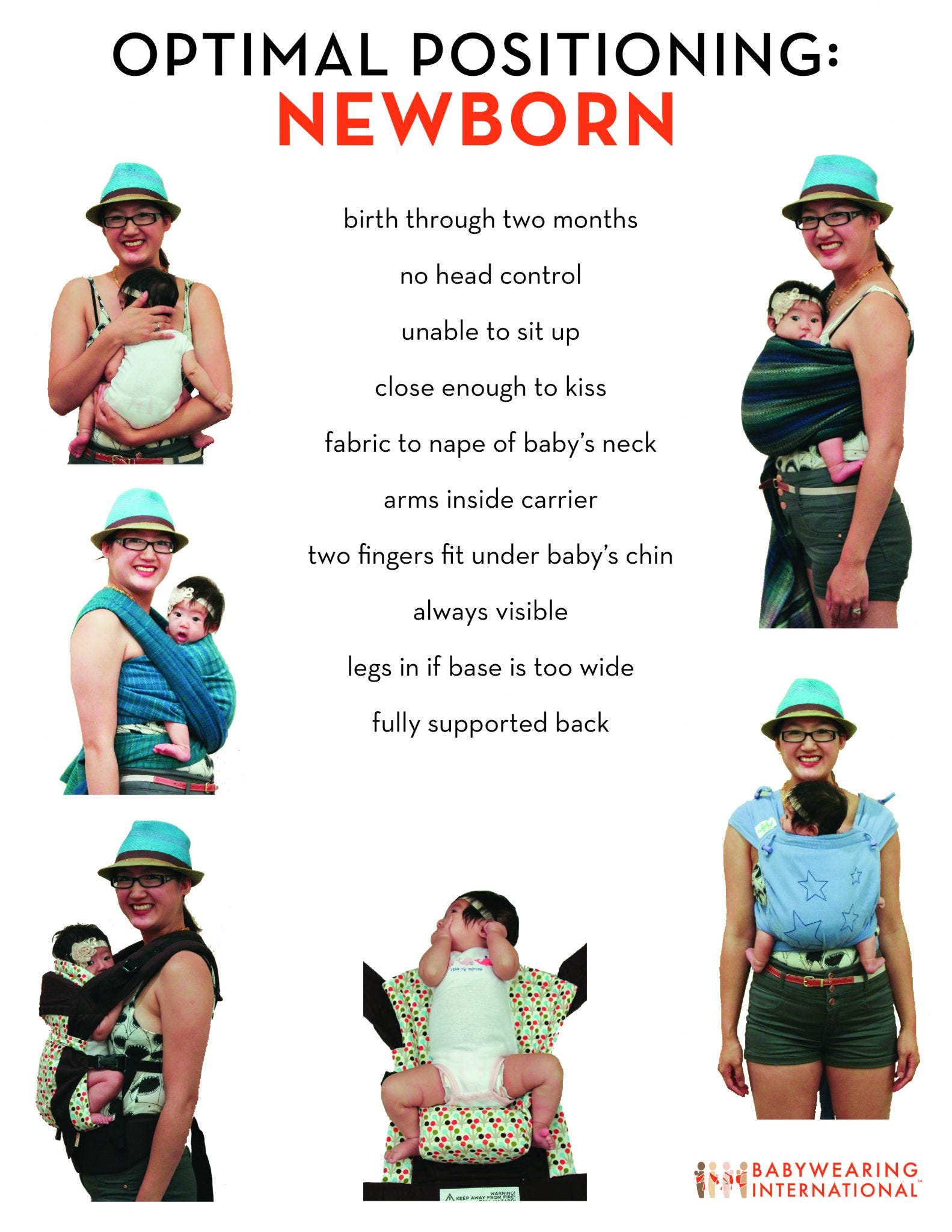 babywearing positions