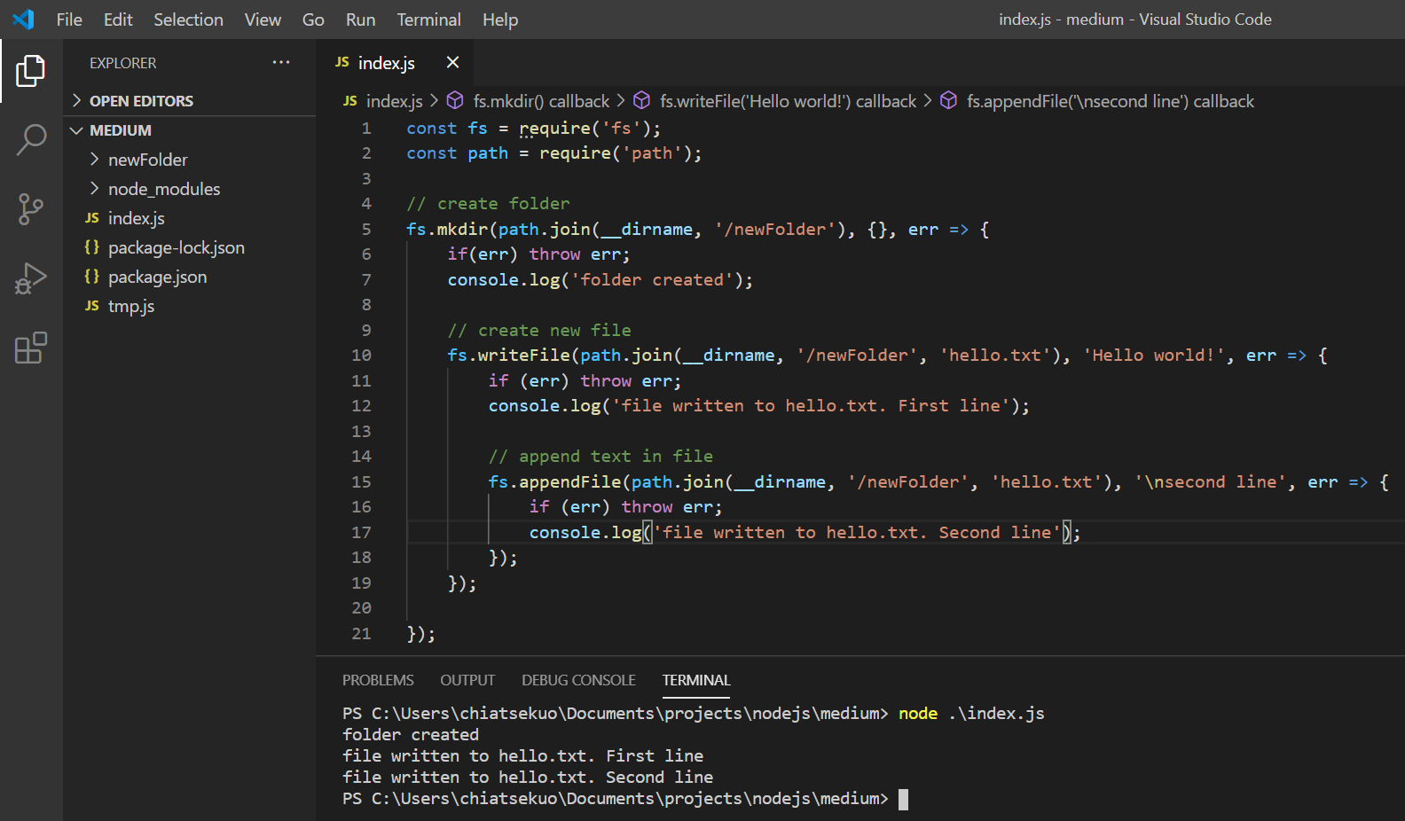 Node.js tutorial for beginners (installation guide + some core modules ...