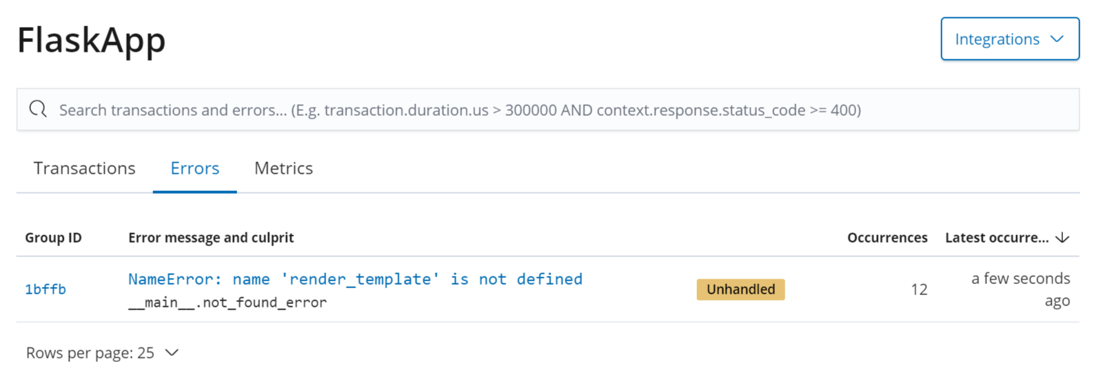 Monitoring Python Flask application with Elastic APM