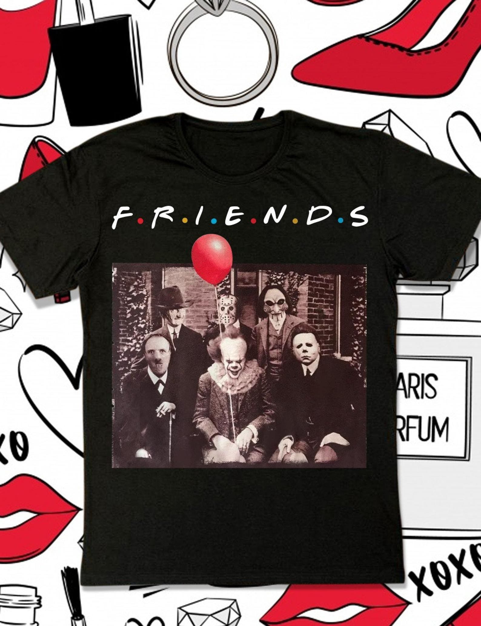 AJh,friends shirt with pennywise,hrdsindia.org