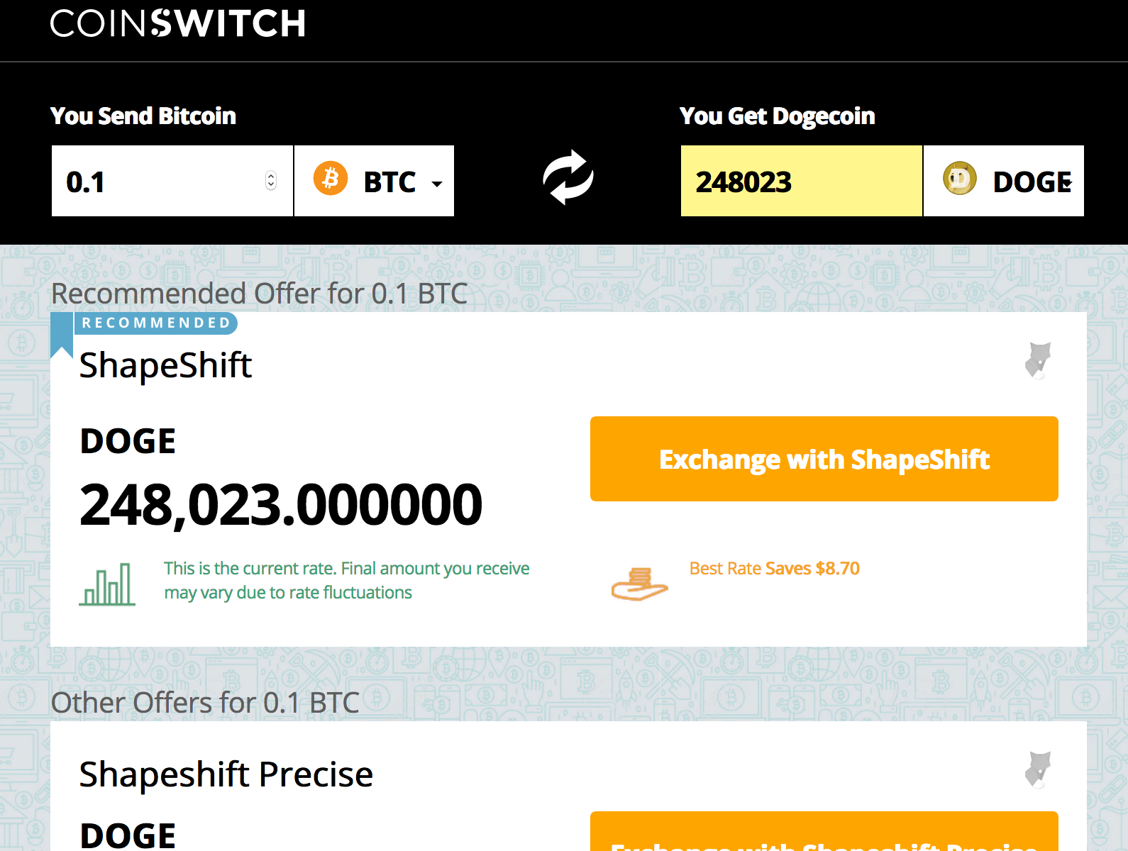 How to buy Dogecoin (DOGE) on CoinSwitch - CoinSwitch