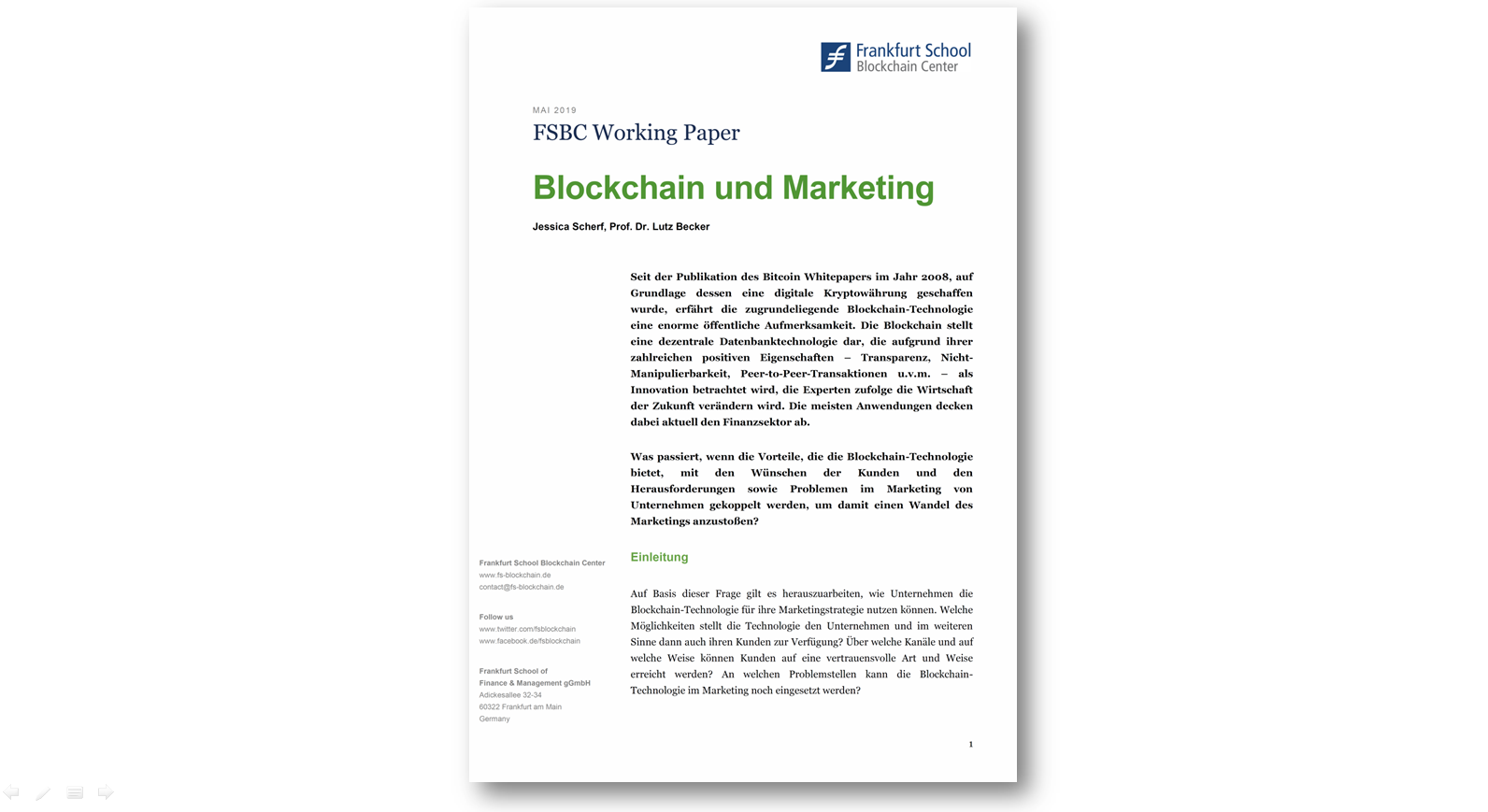 Blockchain Und Marketing Frankfurt School Blockchain