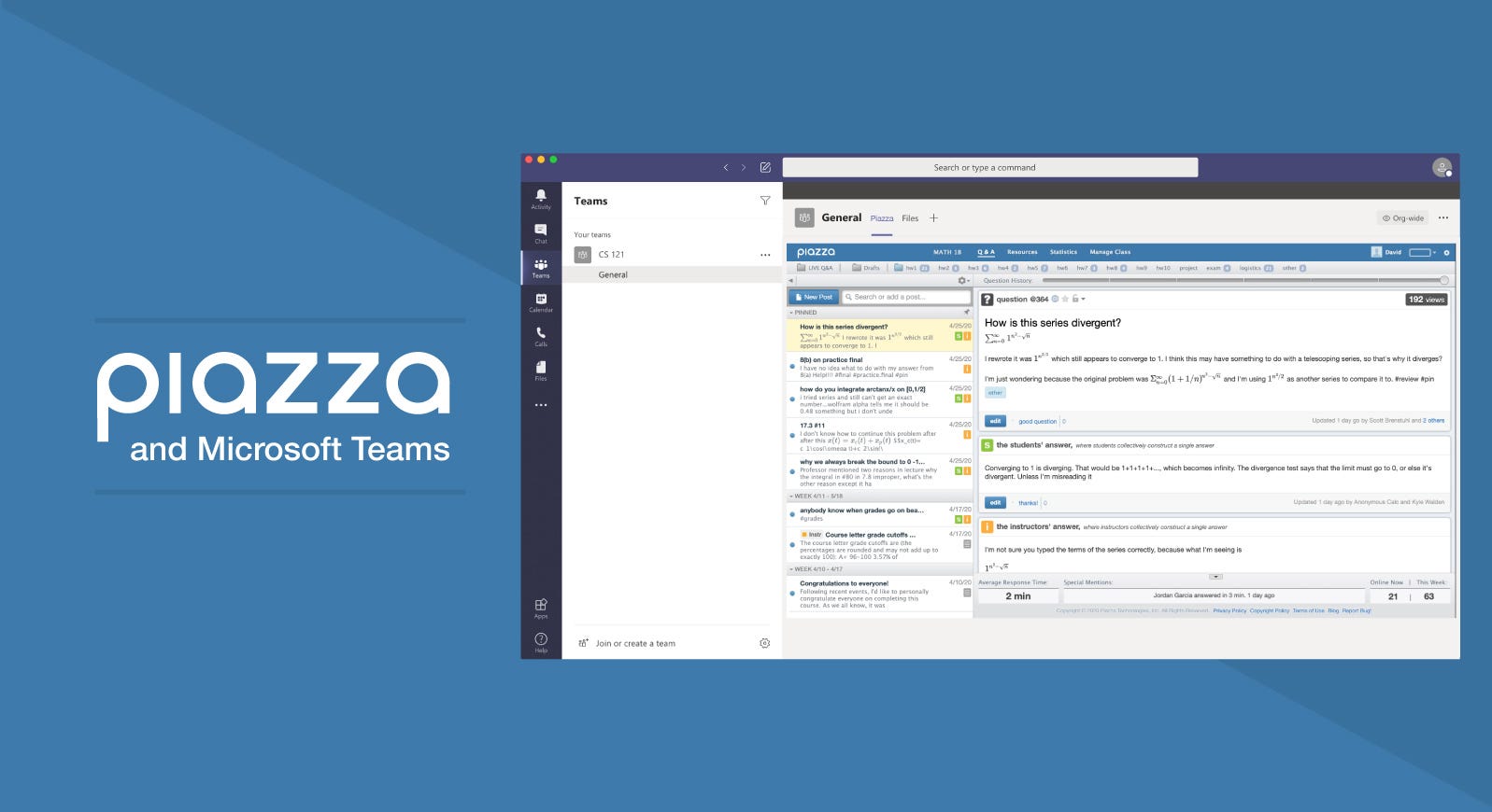 Piazza Q A Is Now Available As An App Within Microsoft Teams By Piazza Piazza Medium