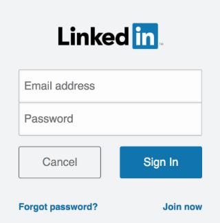 Linkedin login