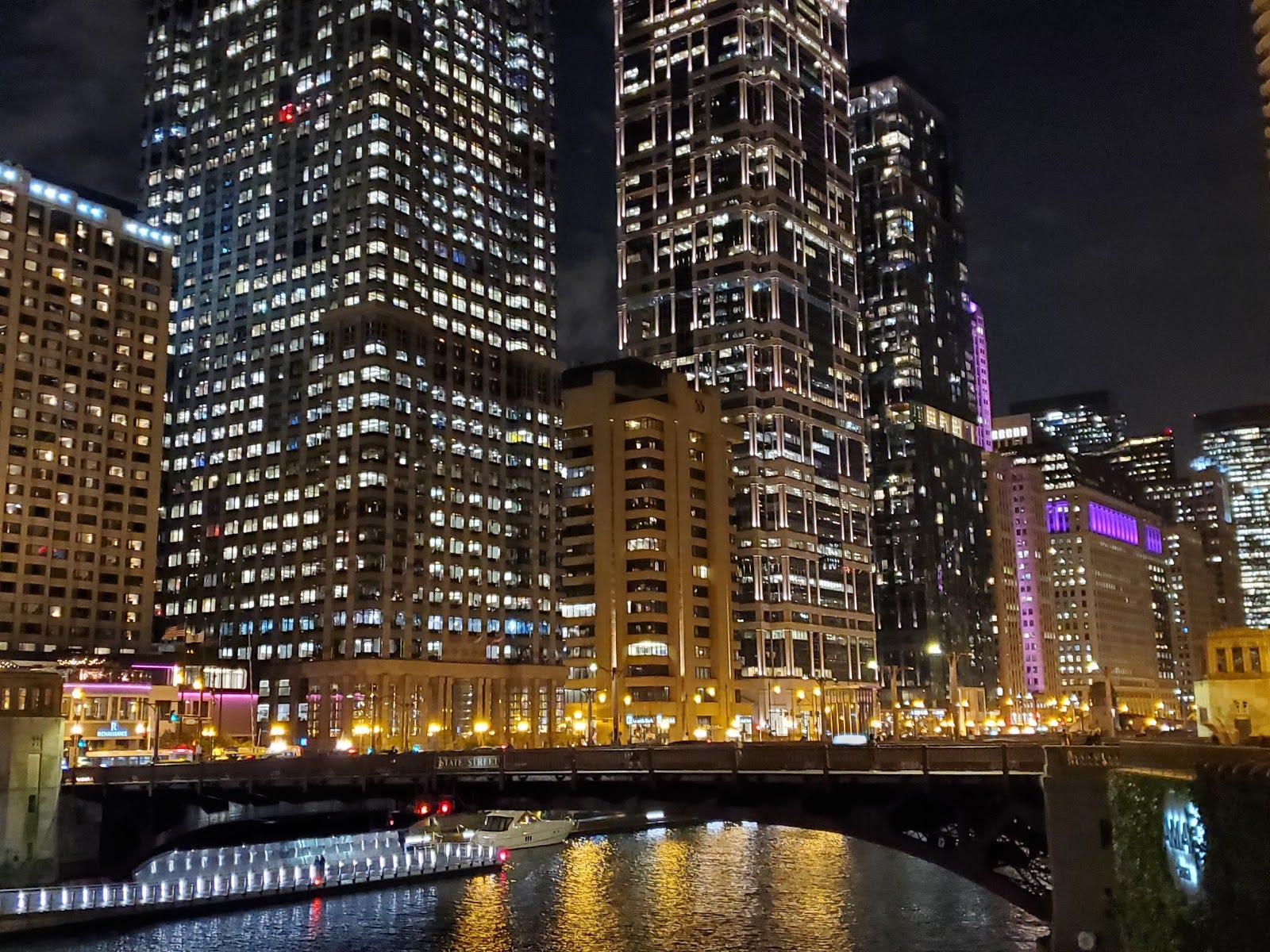 Wacker at Night. 7:16pm: I walk out of the Grand and… | by Alexa ...