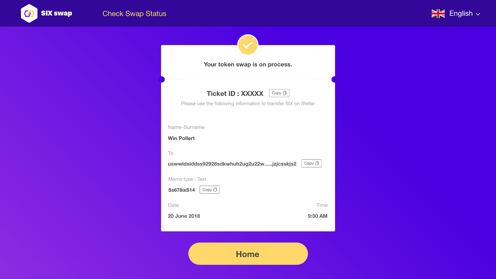 SIX Token Swap Guideline. Convert SIXStellar Token to SIXKCT… by