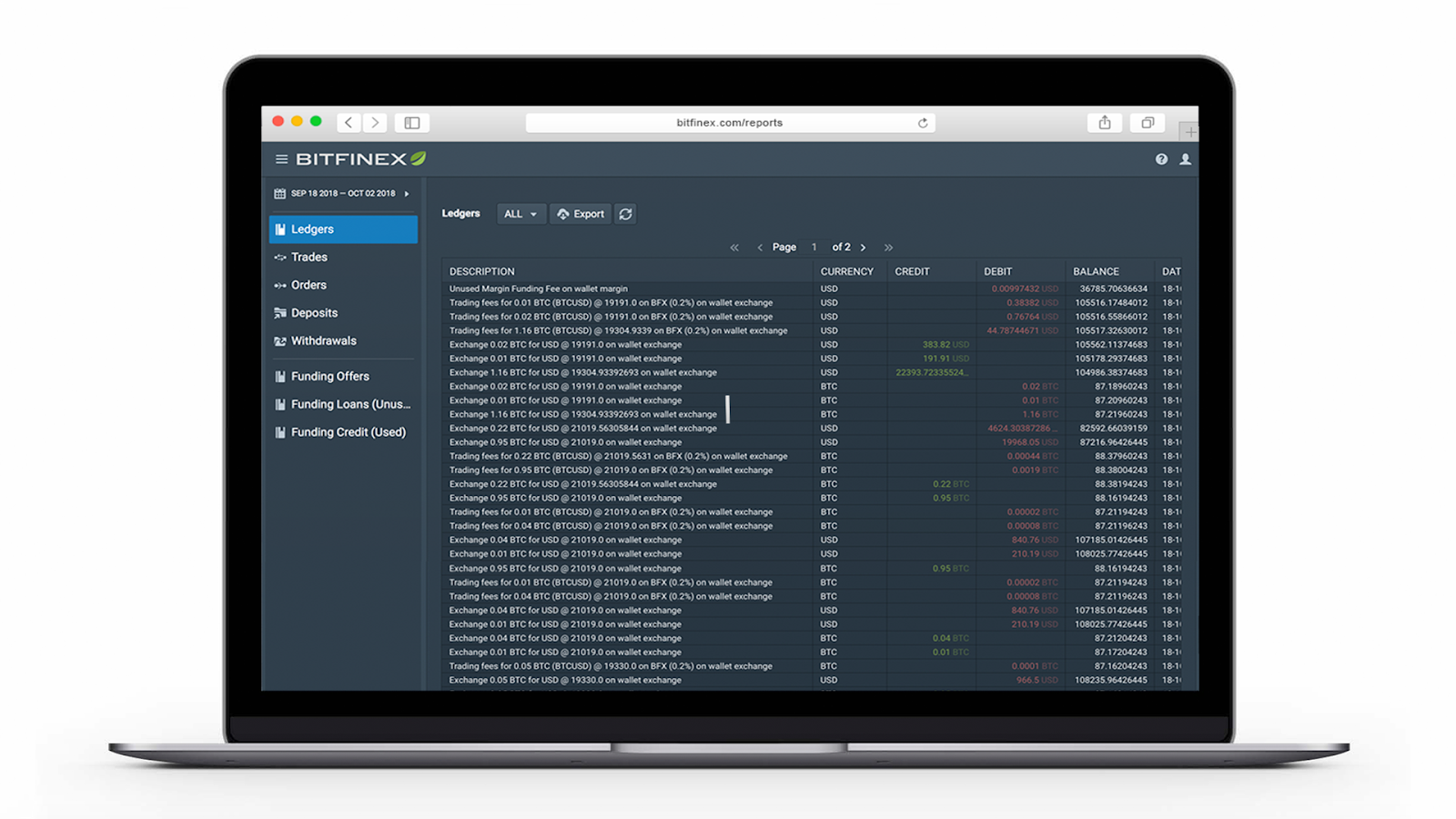 Bitfinex Reports — 2.0. Tracking your activity has never ...