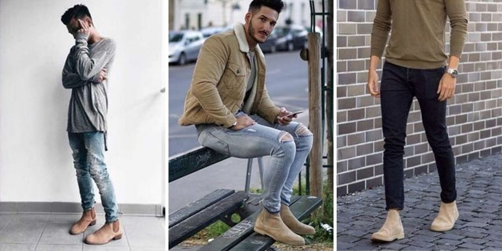 men's casual style with boots