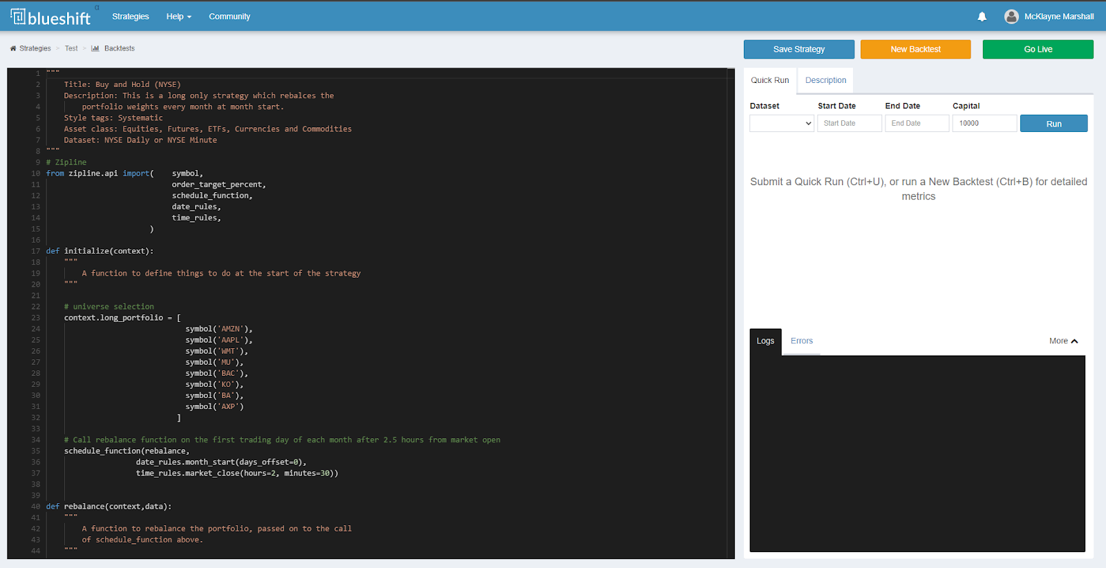 Blueshift By QuantInsti: A Powerful New Tool for Algorithmic Trading ...