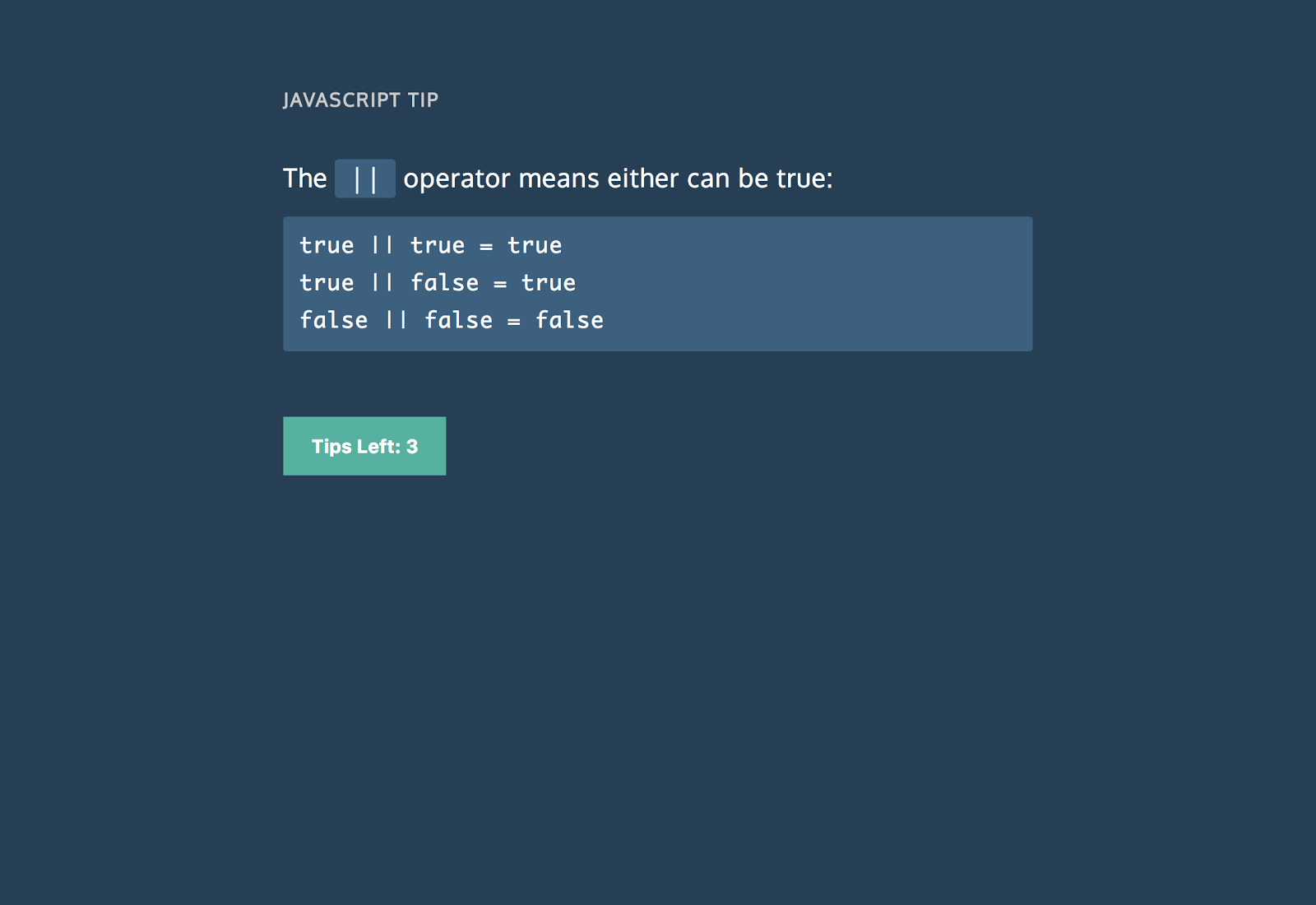 JavaScript Tips Tab - Codecademy - Medium