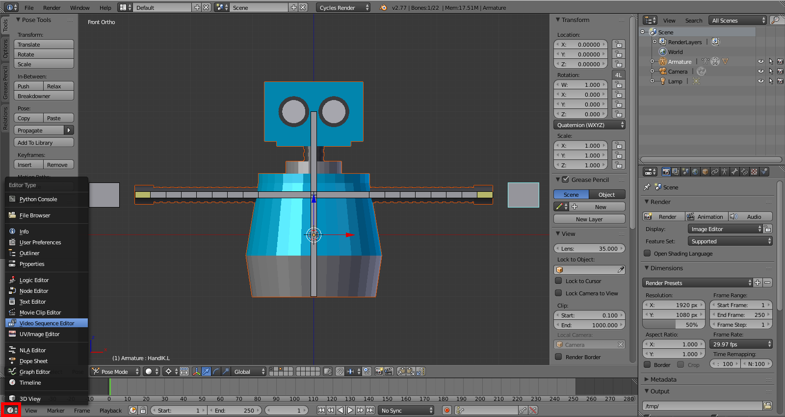 Beginner Blender Syncing Animation to Sound with Keyframes in the Timeline