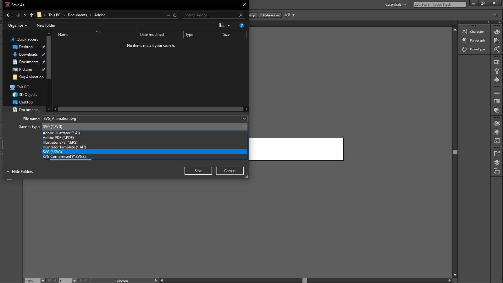 Download SVG animation for any website with Adobe Illustrator, HTML ...