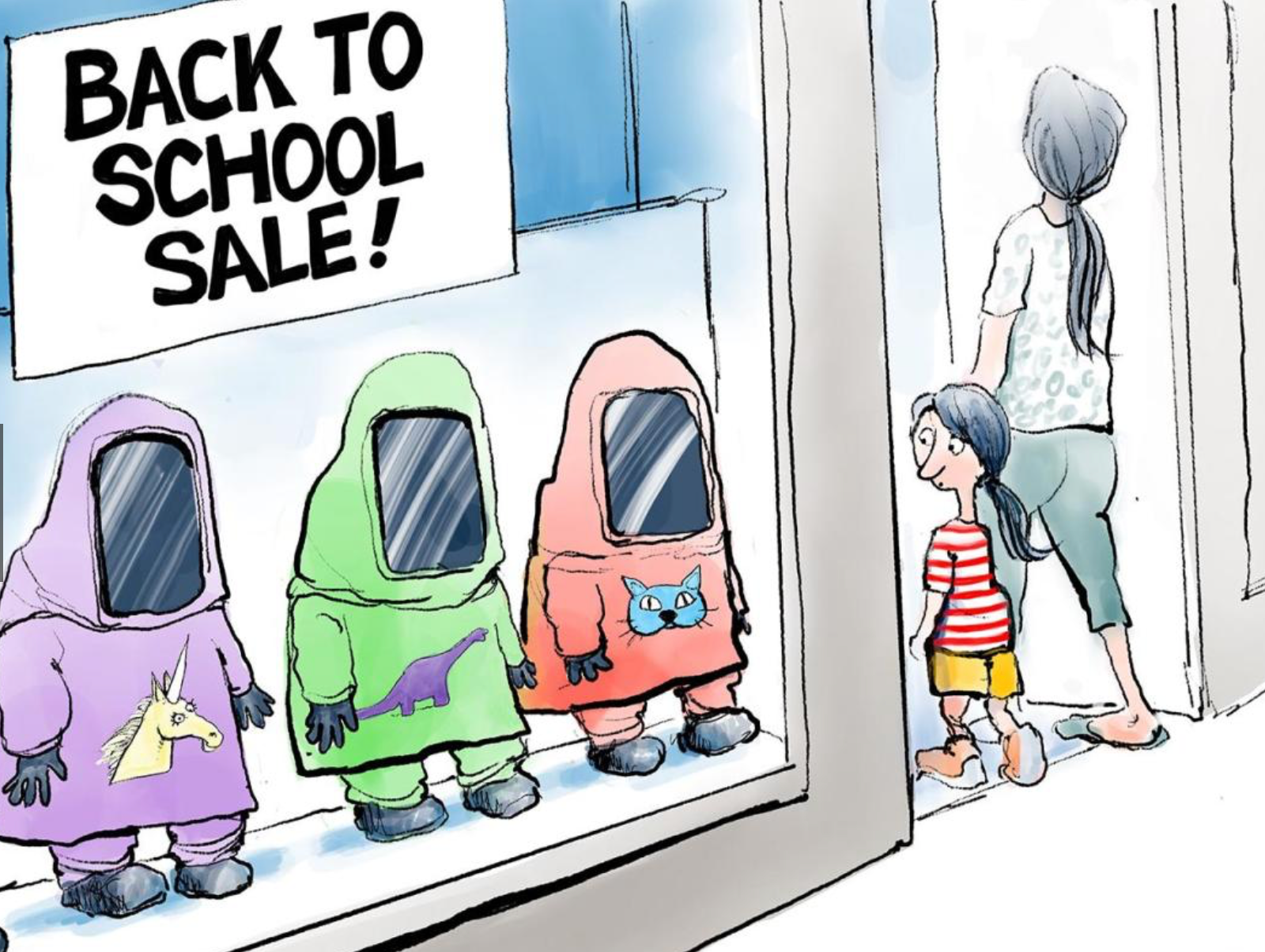School Begins Political Cartoon