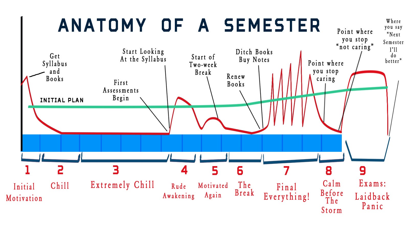 The Anatomy Of A Semester The Nine Stages Of A Typical Semester By 