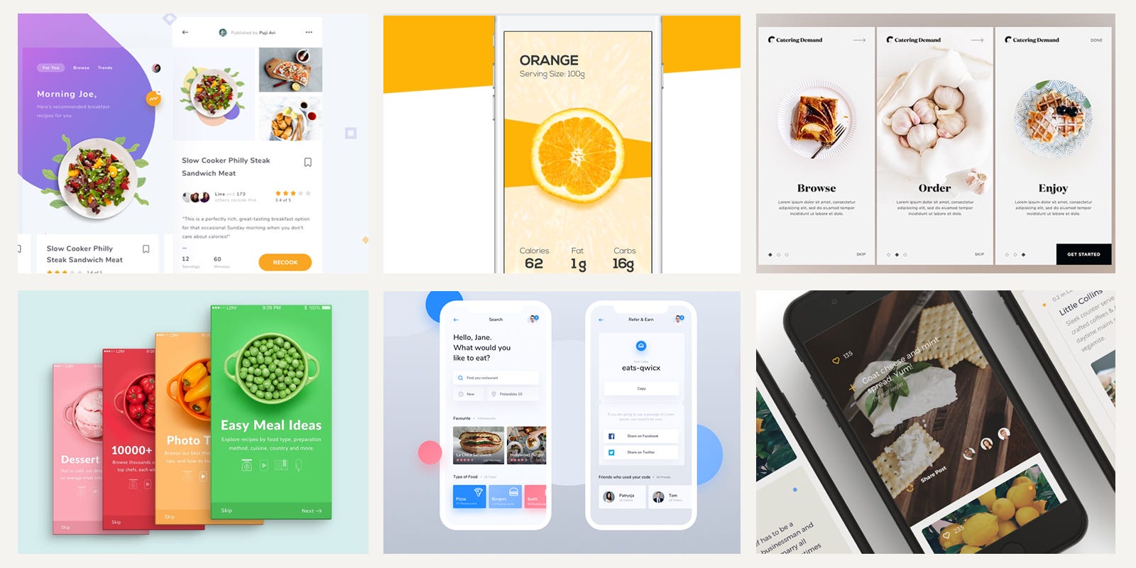 Verwonderend 20 Fresh Food Mobile App Designs For Your Inspiration UG-01