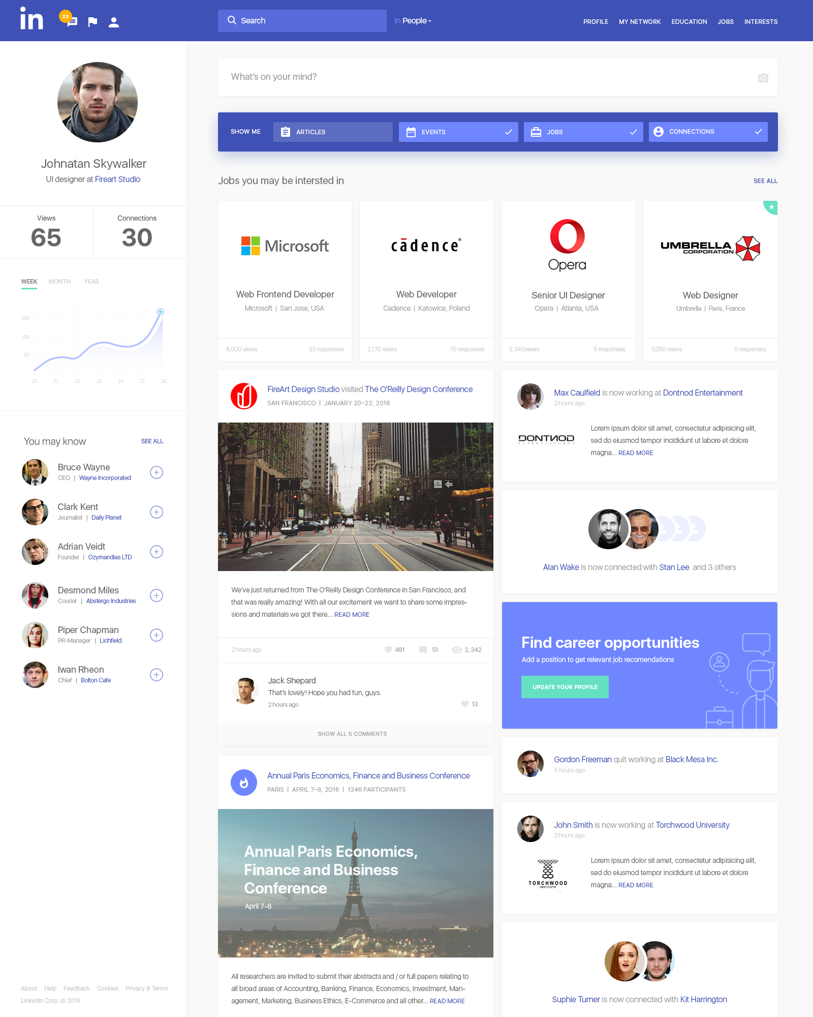Linkedin Redesign Concepts Muzli Design Inspiration