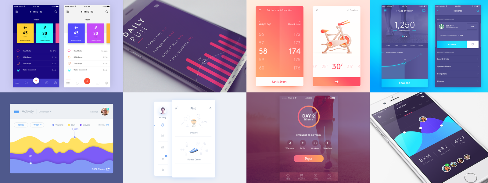 Super Fitness/Health App — Design Inspiration - Muzli - Design Inspiration DW-44