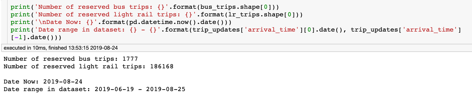 Analysis of the Light Rail Network using Python (Pandas, Plotly, SodaPy ...