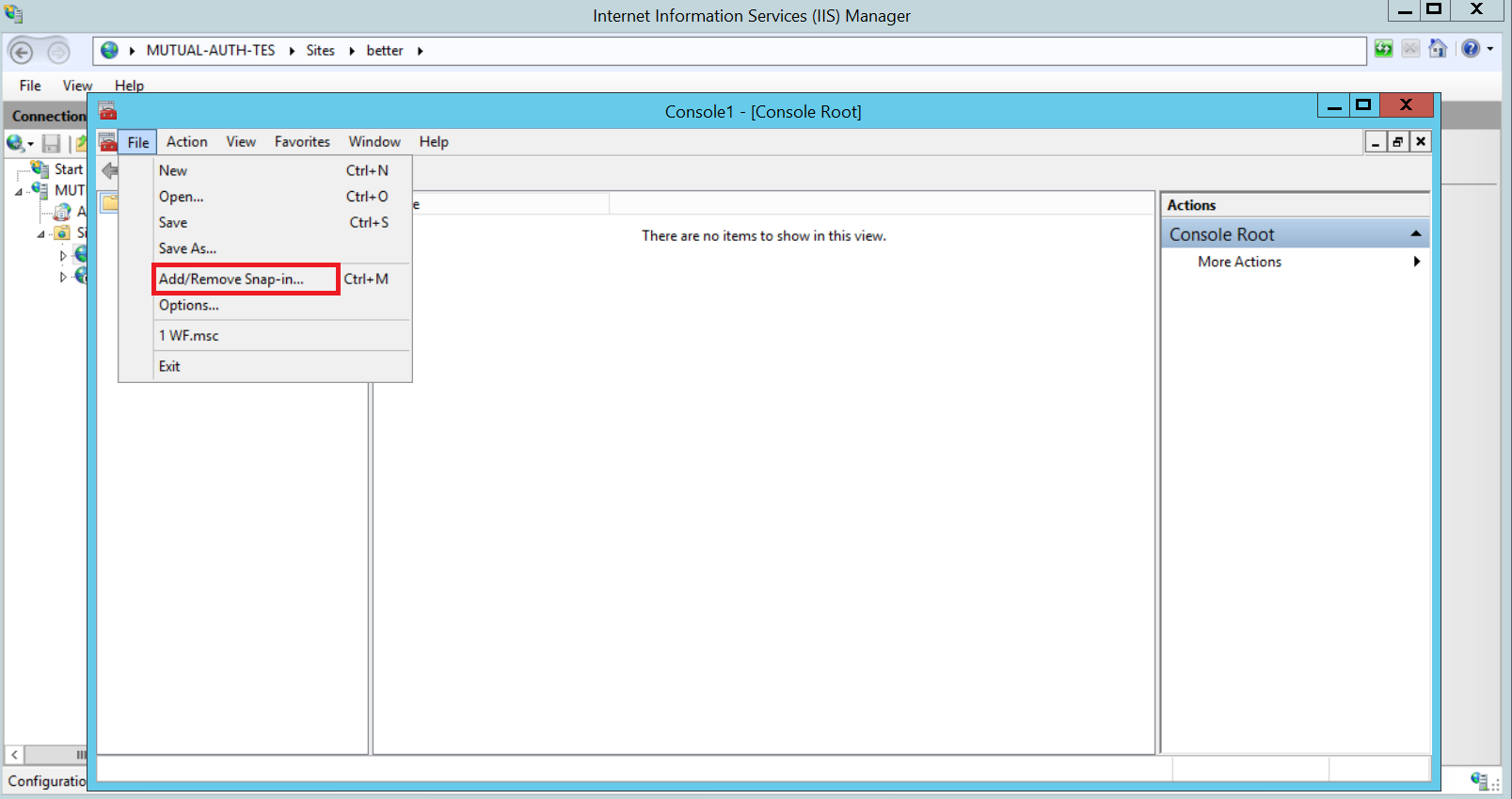 machine key 8 iis generate for authentication certificates on 8 IIS mutual client Configuring