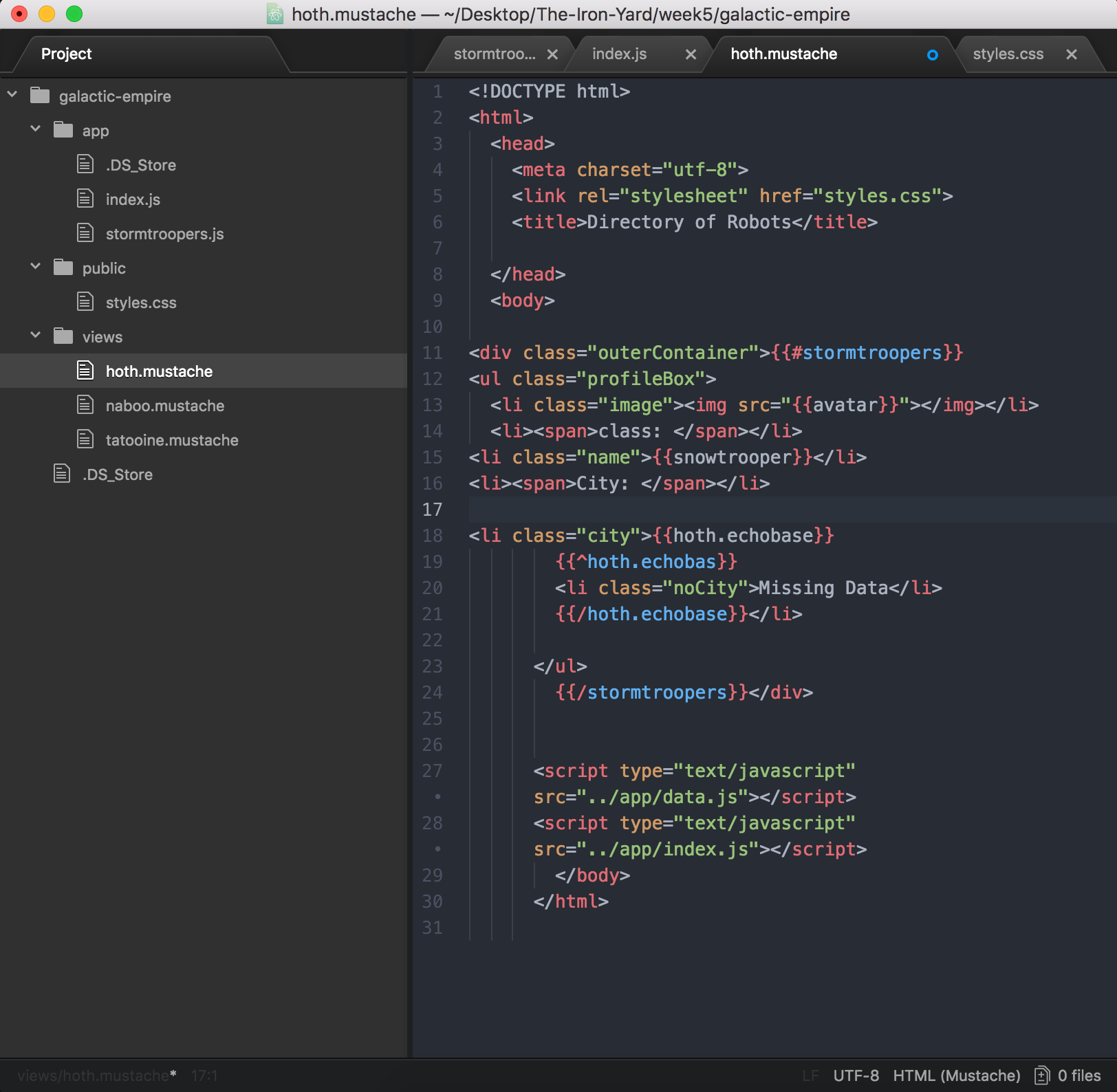 Understanding Mustache.js with the help of Darth Vader. by Ethan