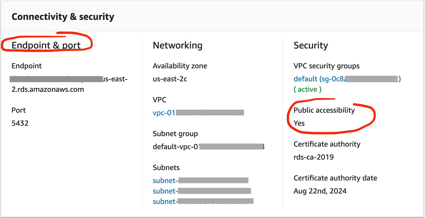 How to connect your AWS PostgreSQL database to PgAdmin.  by Carla