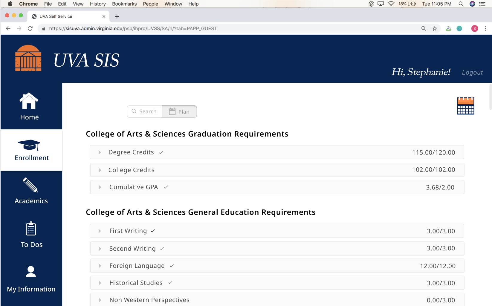 UX Case Study UVA’s Student Information System by Stephanie Tran(08)