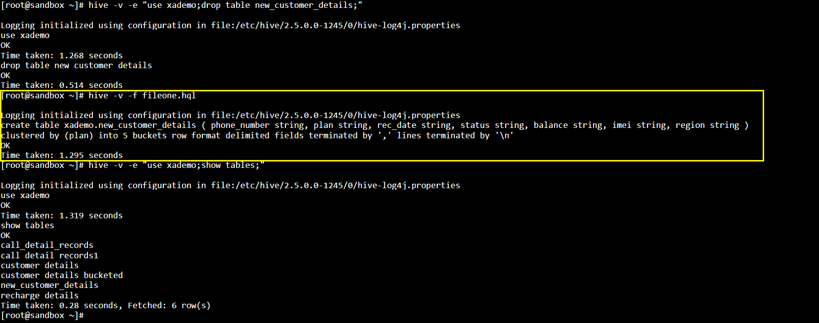 Quick Hive Commands and Tricks. While working in hive the need will