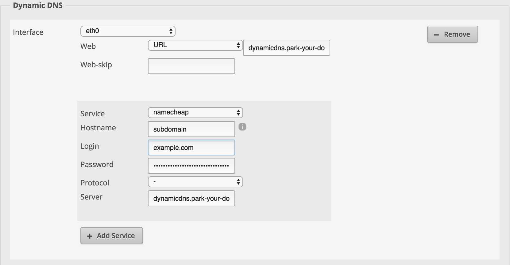 How to setup Namecheap Dynamic DNS on EdgeRouter X (GUI) by Jonathan