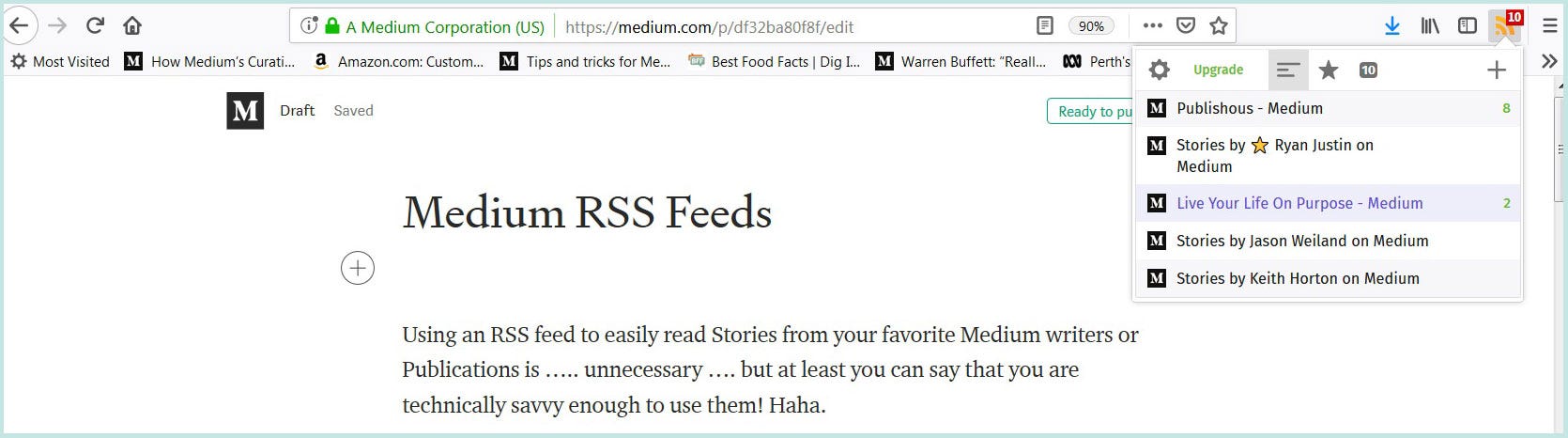 Medium Rss Feeds Live Your Life On Purpose Medium