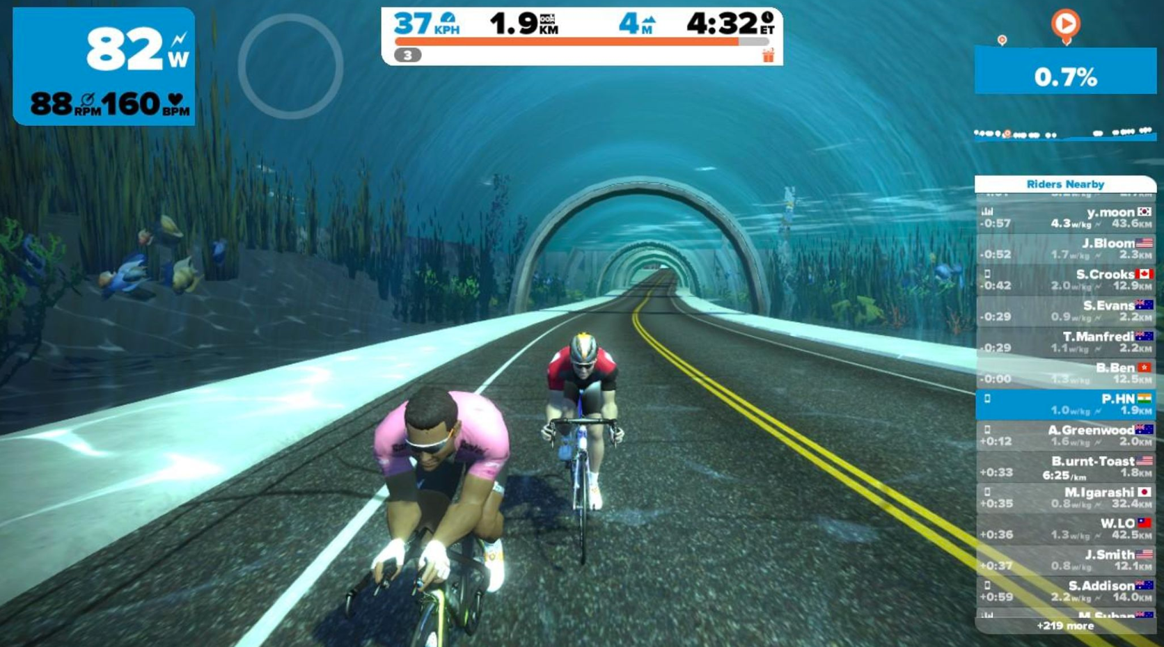 zwift kinetic road machine