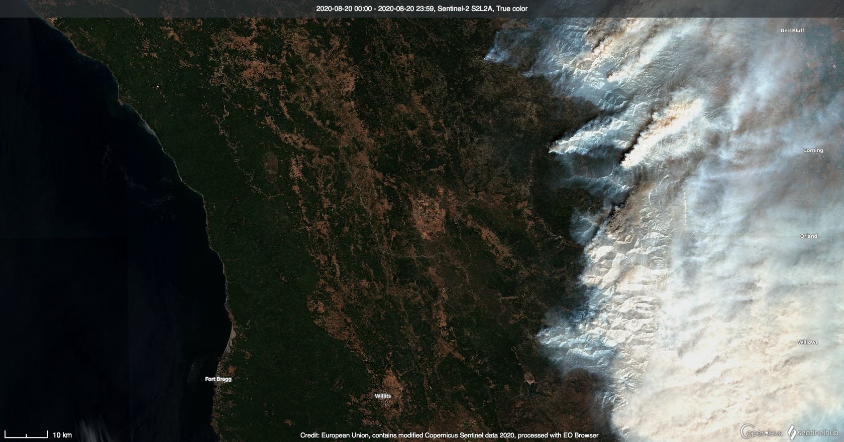 Wildfires in California, August 20, 2020
