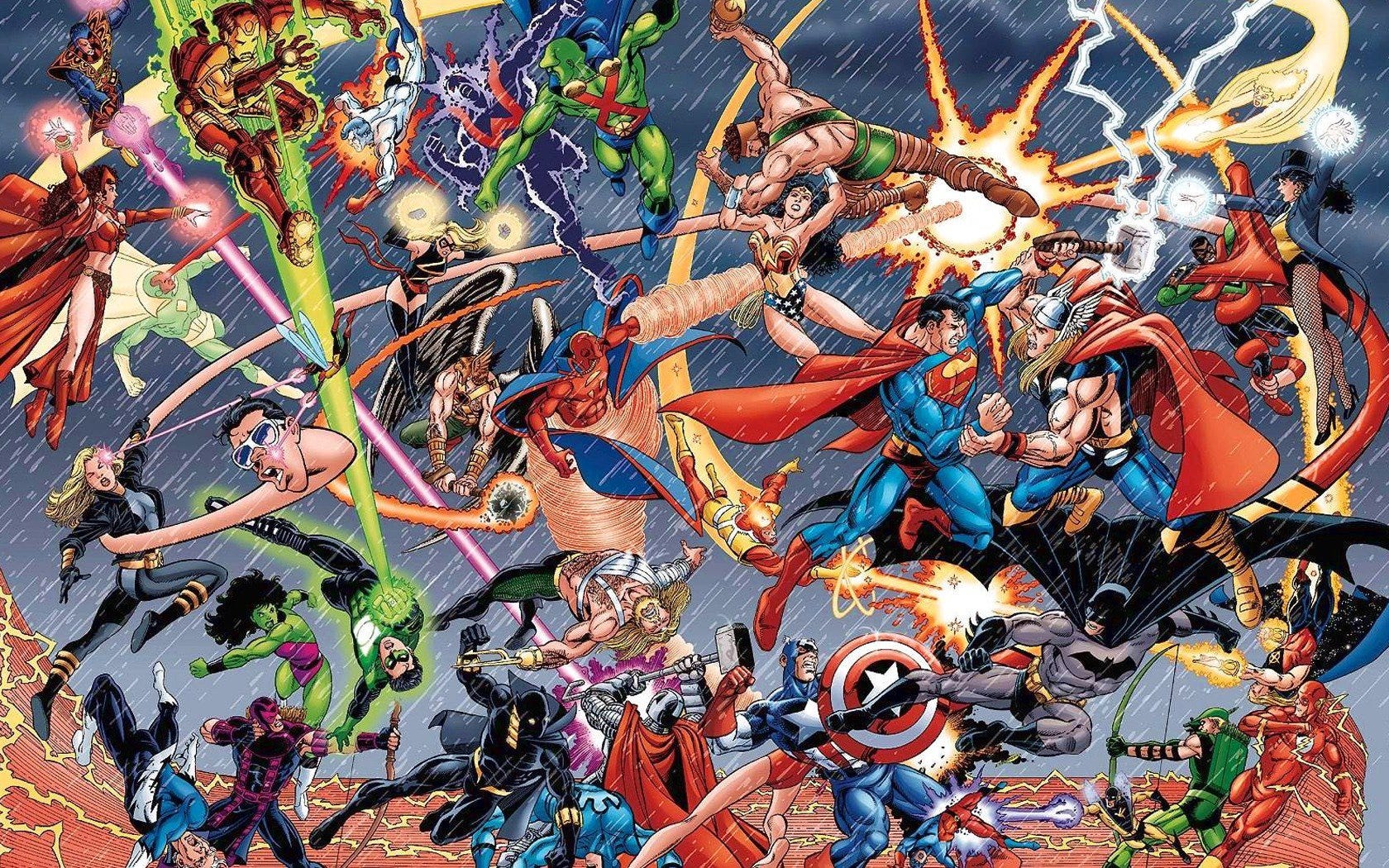 Dc Vs Marvel Clash Of The Titans By Dart Adams Cinenation Medium