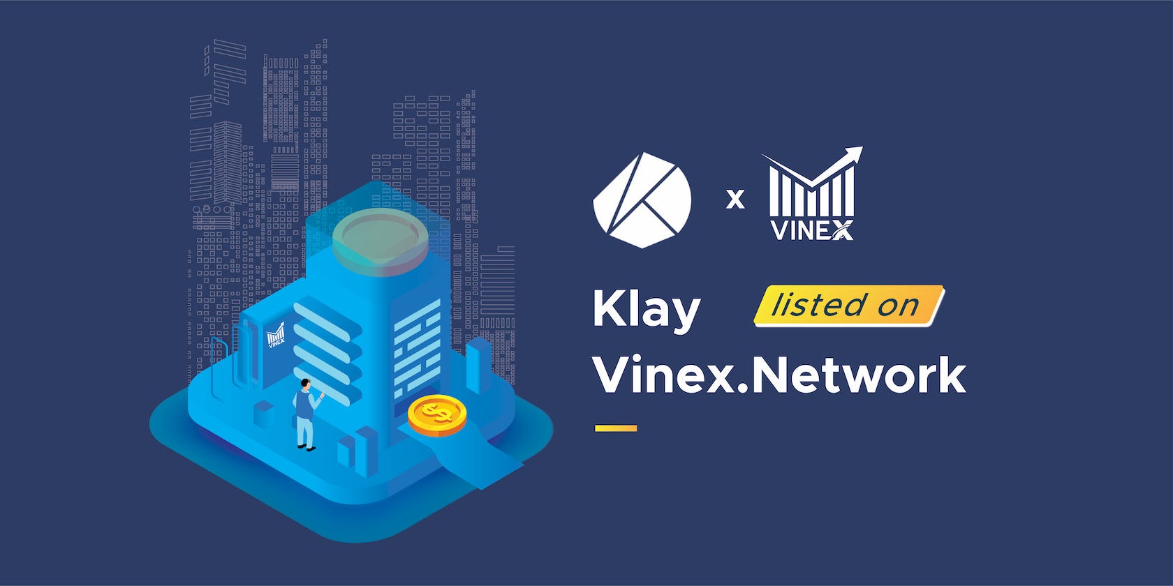 Klaytn KLAY token is now listed on Vinex.Network exchange ...