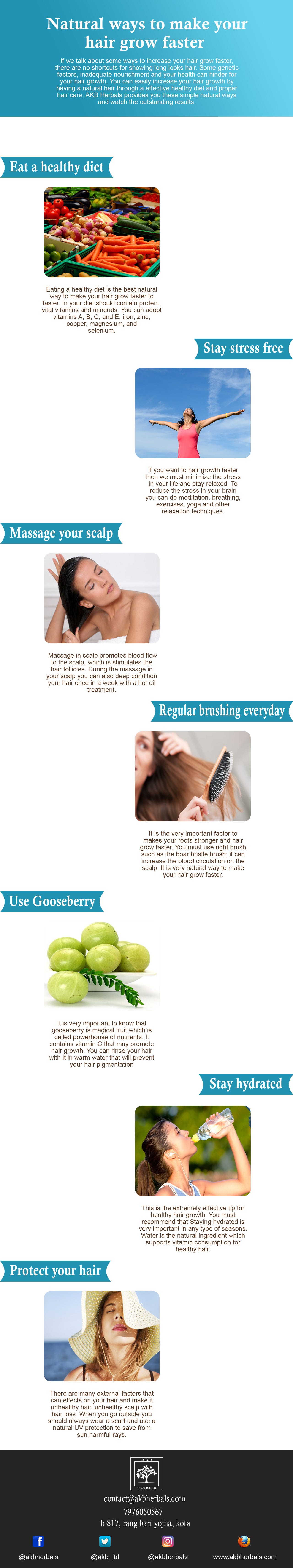 Natural Ways To Make Your Hair Grow Faster Akb Herbals Medium