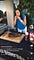 Lisa Ann eats Cali Comfort BBQ brisket at a Dave and Jeff charity event.
