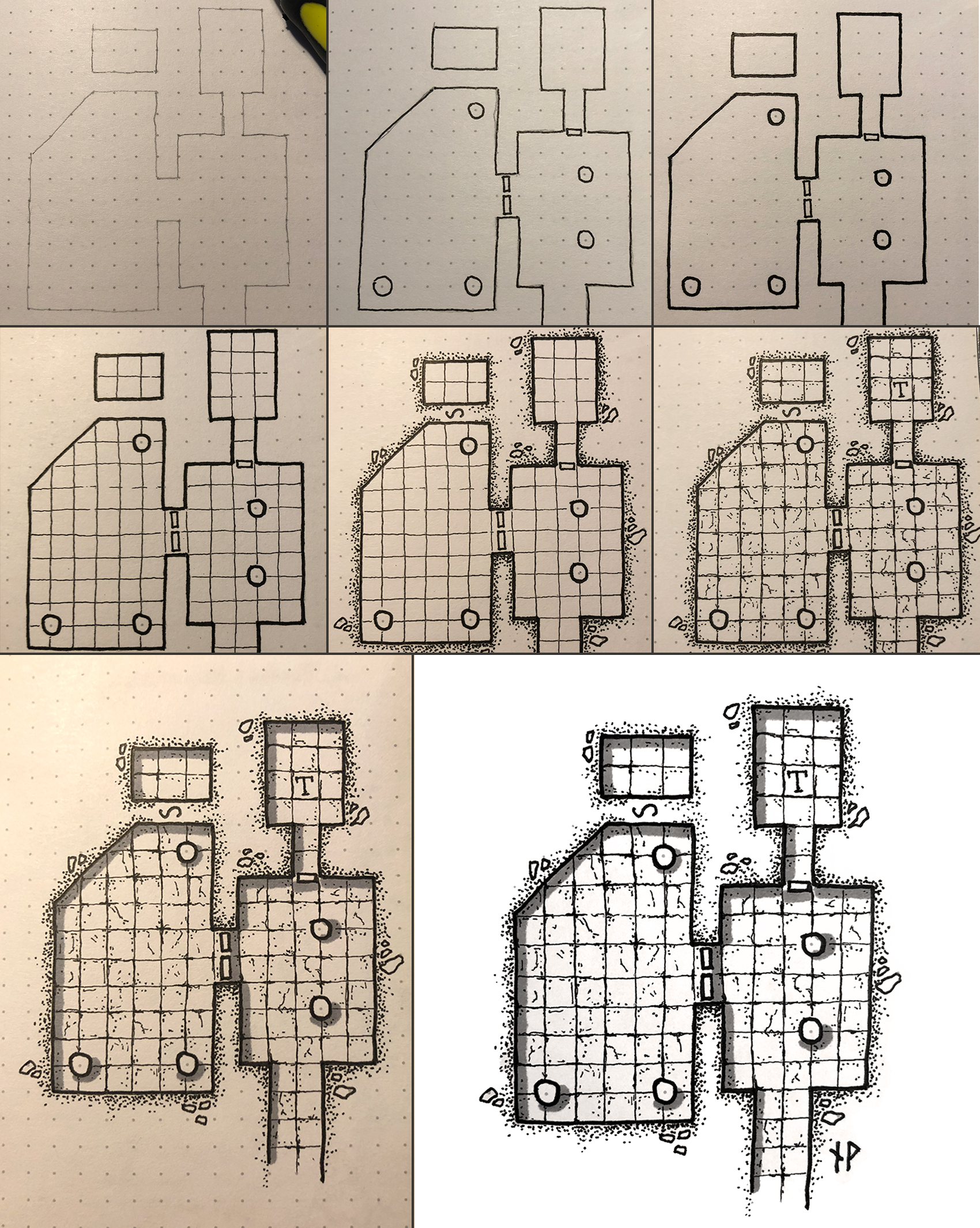 Tutorial How To Draw A Basic Dungeon Map By Niklas Wistedt Medium