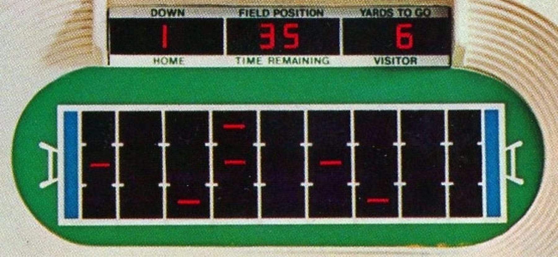 1977 mattel electronic football game